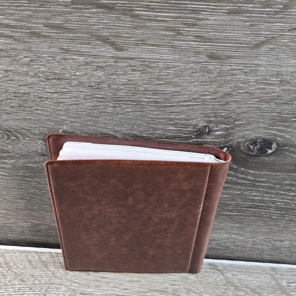 Brag Book Photo Album Pocket Size‎ Brown Faux Leather Floral Tested